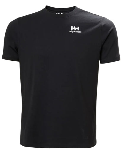 Black coloured Helly Hansen Mens Core Graphic T-Shirt 2.0 on white background 