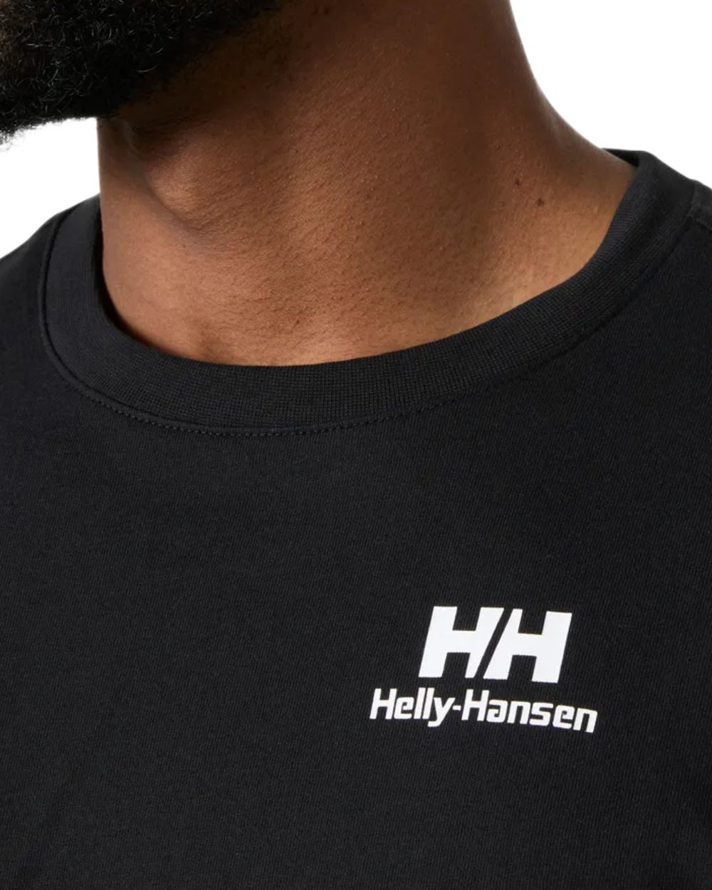 Black coloured Helly Hansen Mens Core Graphic T-Shirt 2.0 on white background 