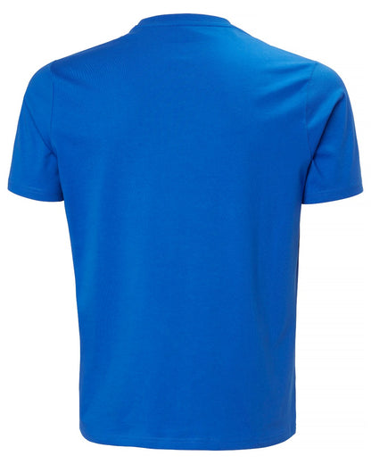 Cobalt coloured Helly Hansen Mens Core Graphic T-Shirt 2.0 on white background 