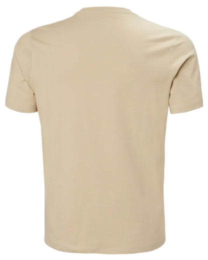 Khaki Sand coloured Helly Hansen Mens Core Graphic T-Shirt 2.0 on white background 