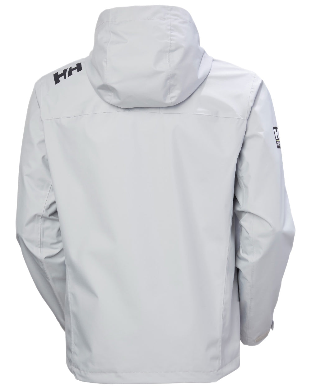 Grey Fog Coloured Helly Hansen Mens Crew Hooded Jacket 2.0 on white background 