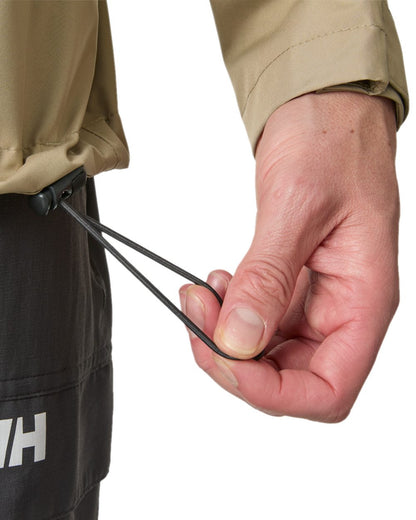 Pebble Coloured Helly Hansen Mens Crew Hooded Jacket 2.0 on white background 