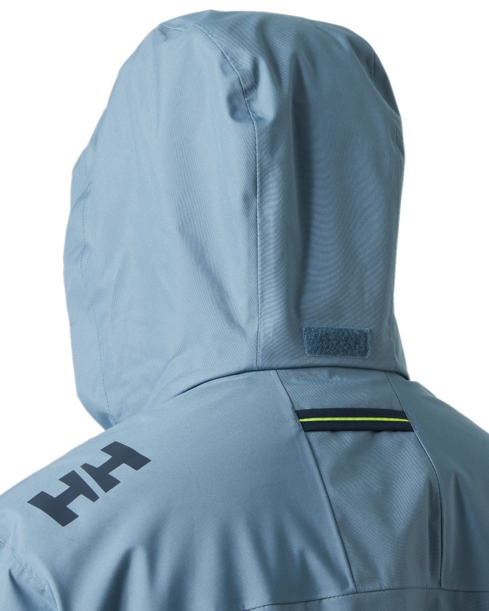 Washed Navy Coloured Helly Hansen Mens Crew Hooded Jacket 2.0 on white background 