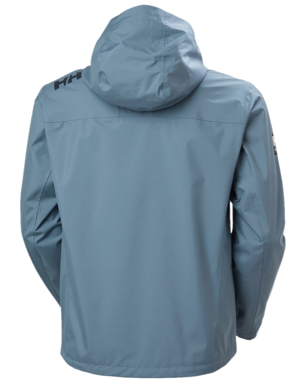 Washed Navy Coloured Helly Hansen Mens Crew Hooded Jacket 2.0 on white background 
