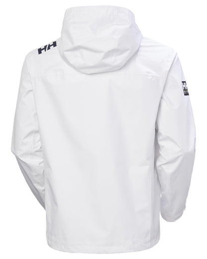 White Coloured Helly Hansen Mens Crew Hooded Jacket 2.0 on white background 