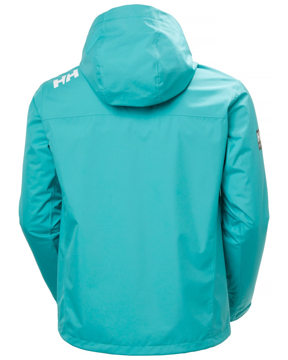 Dark Mint coloured Helly Hansen Mens Crew Hooded Midlayer Jacket on white background 