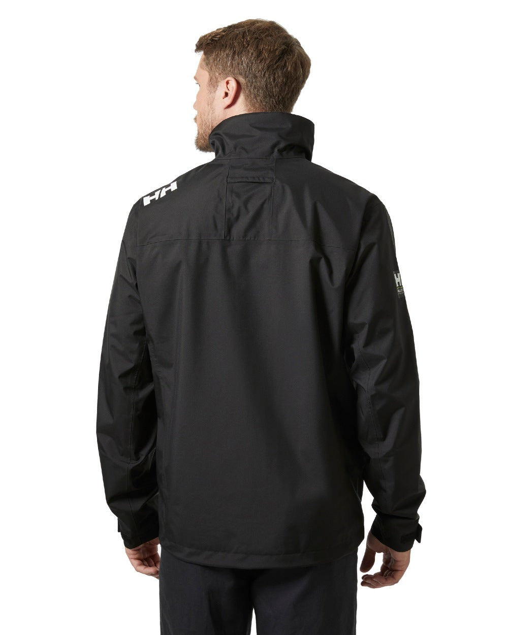 Black coloured Helly Hansen Mens Crew Jacket 2.0 on white background 