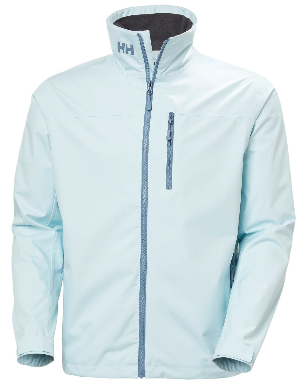 Barely Blue Coloured Helly Hansen Mens Crew Jacket 2.0 on white background
