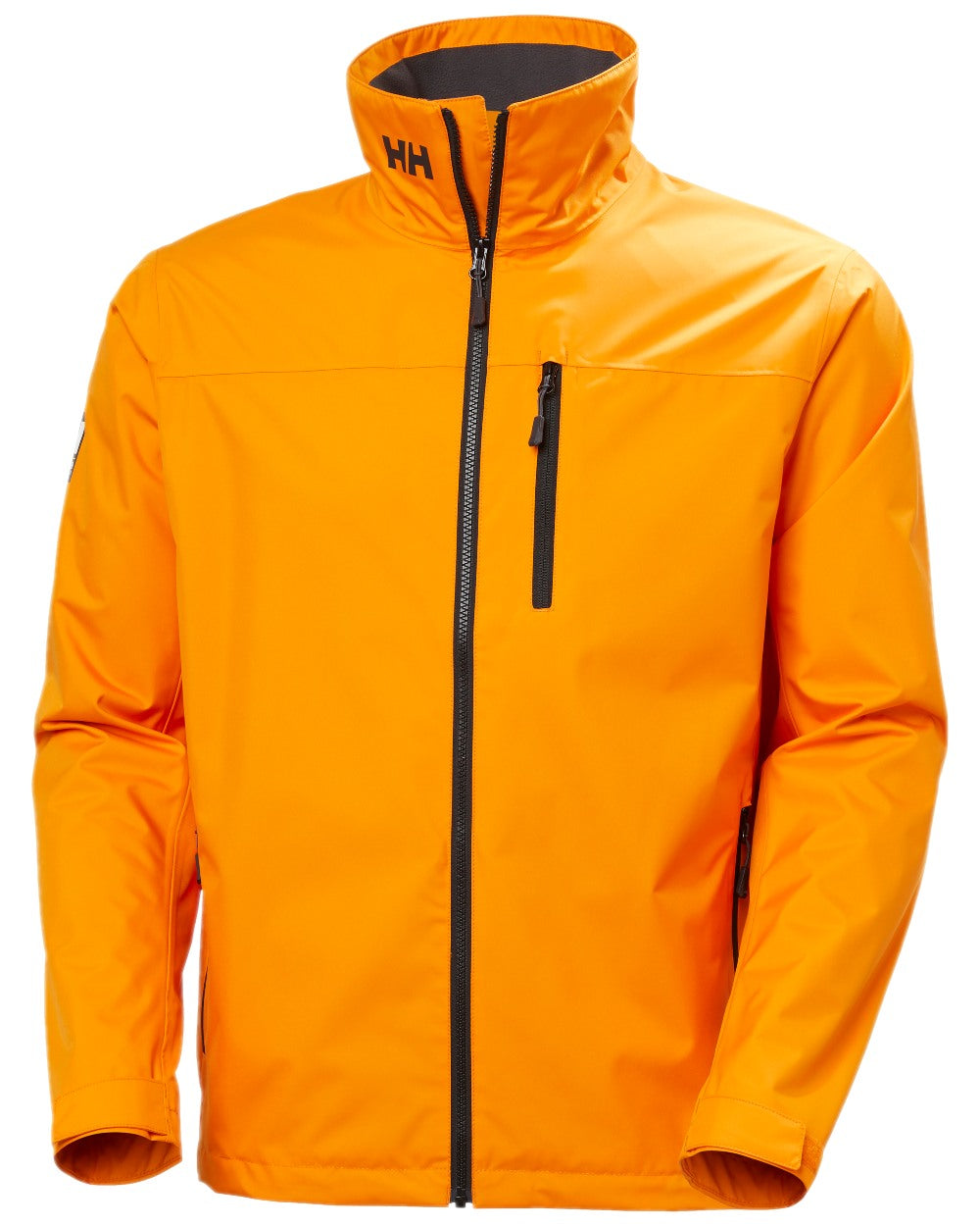 Ignite Orange Coloured Helly Hansen Mens Crew Jacket 2.0 on white background

