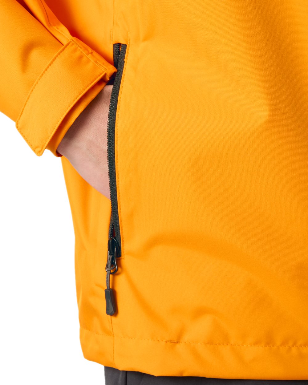 Ignite Orange Coloured Helly Hansen Mens Crew Jacket 2.0 on white background
