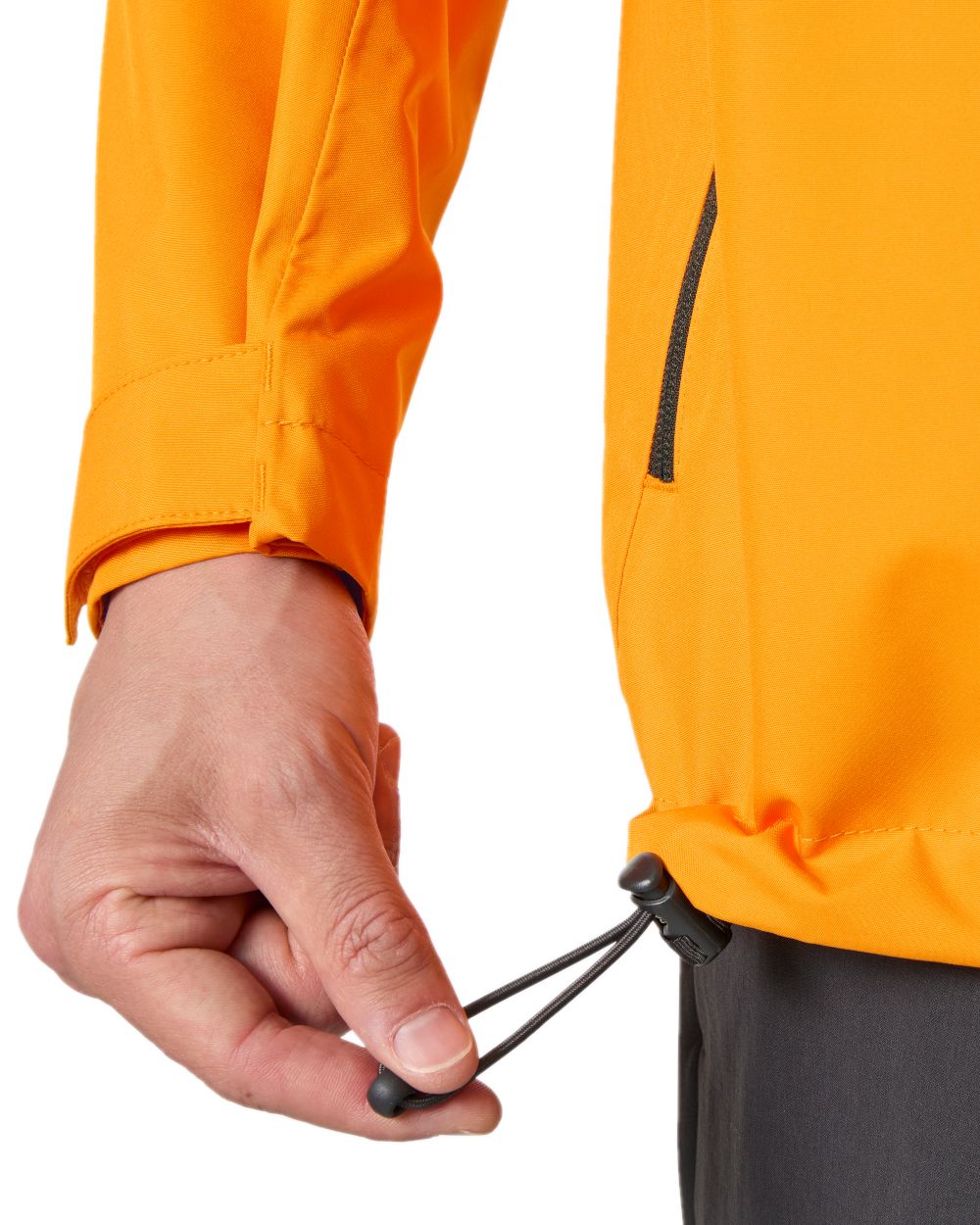 Ignite Orange Coloured Helly Hansen Mens Crew Jacket 2.0 on white background
