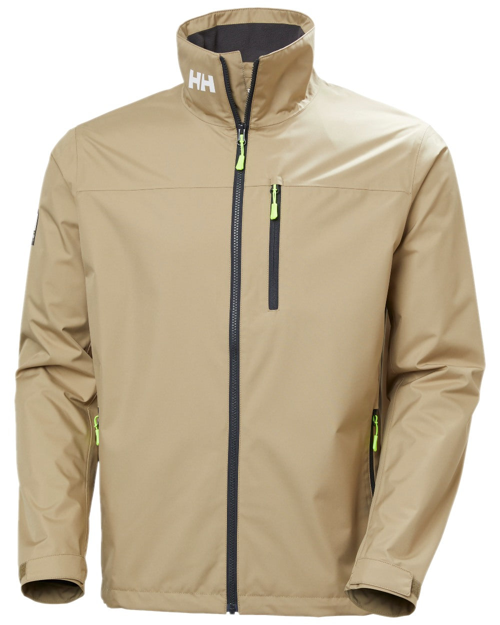 Pebble Coloured Helly Hansen Mens Crew Jacket 2.0 on white background
