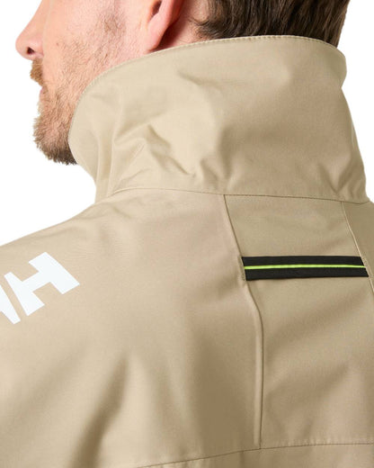 Pebble Coloured Helly Hansen Mens Crew Jacket 2.0 on white background
