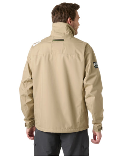 Pebble Coloured Helly Hansen Mens Crew Jacket 2.0 on white background
