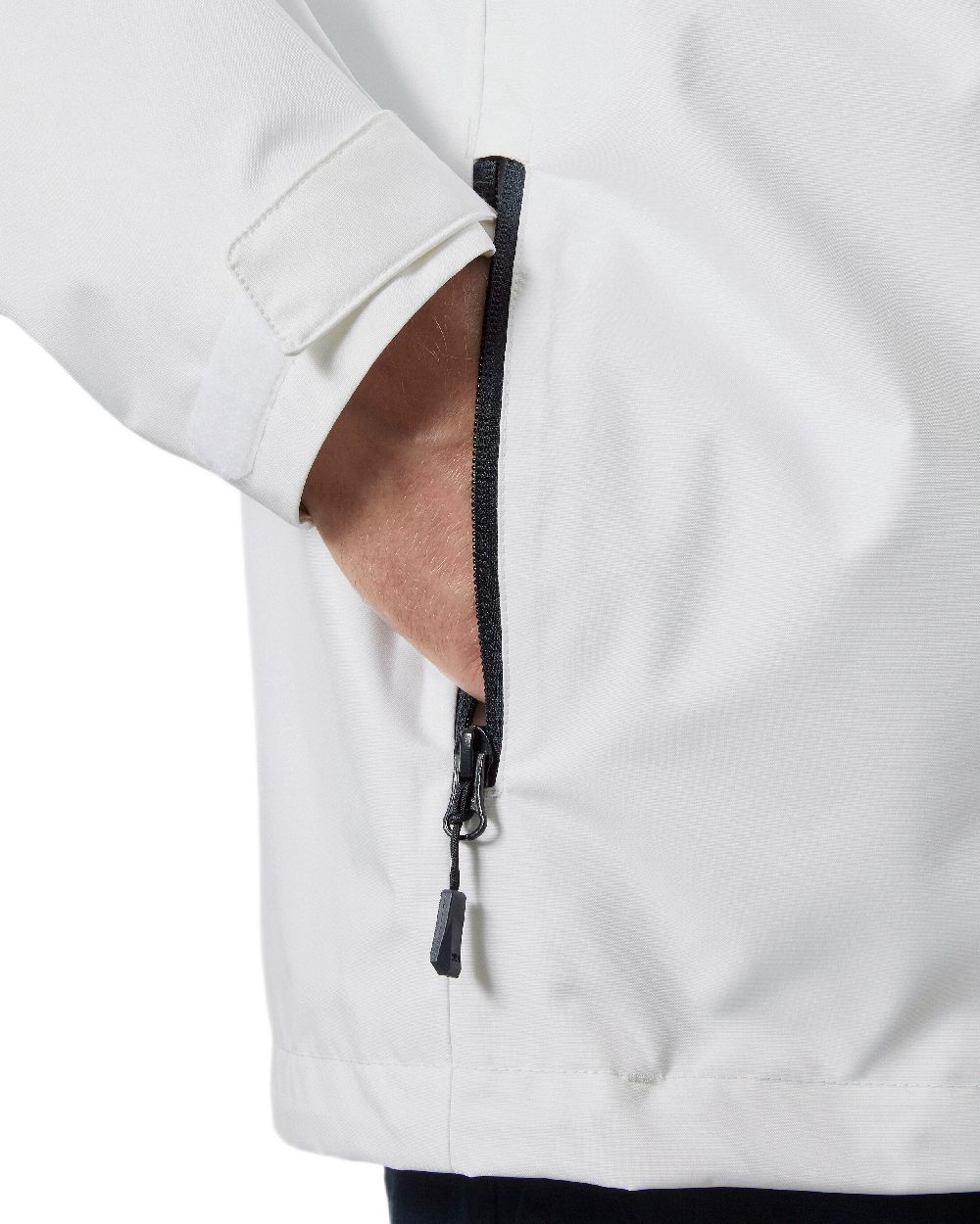 White Coloured Helly Hansen Mens Crew Jacket 2.0 on white background 