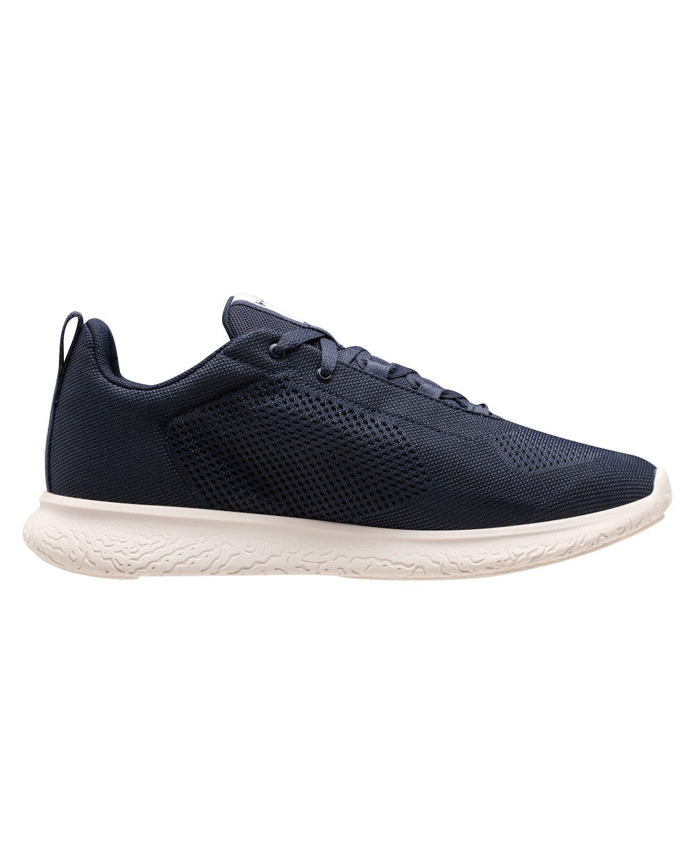 Navy White coloured Helly Hansen Mens Crew Light Casual Shoes on white background 