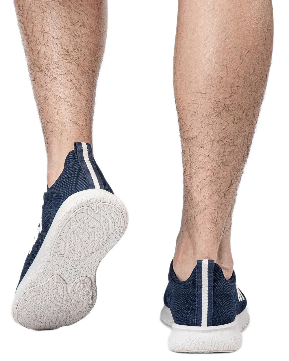 Navy White coloured Helly Hansen Mens Crew Light Casual Shoes on white background 
