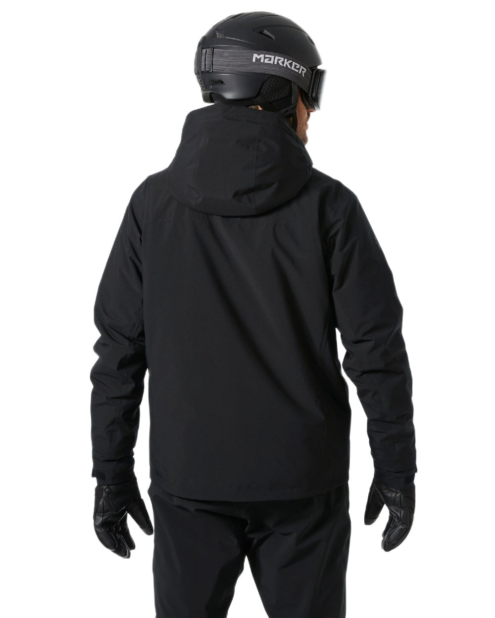 Black Coloured Helly Hansen Mens Crewser Jacket on white background 