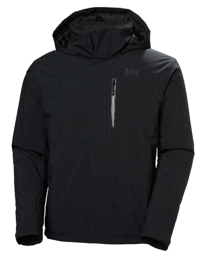 Black Coloured Helly Hansen Mens Crewser Jacket on white background 