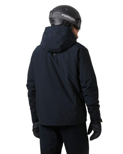 Navy Coloured Helly Hansen Mens Crewser Jacket on white background 