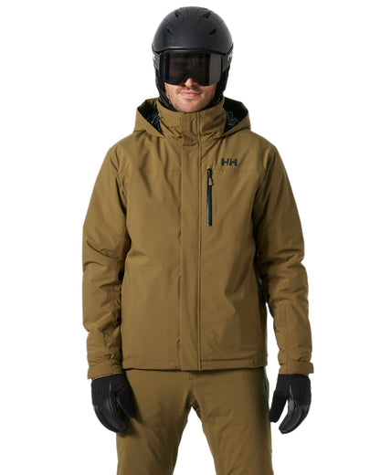 Sepia Coloured Helly Hansen Mens Crewser Jacket on white background 