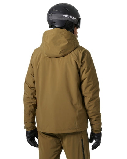 Sepia Coloured Helly Hansen Mens Crewser Jacket on white background 