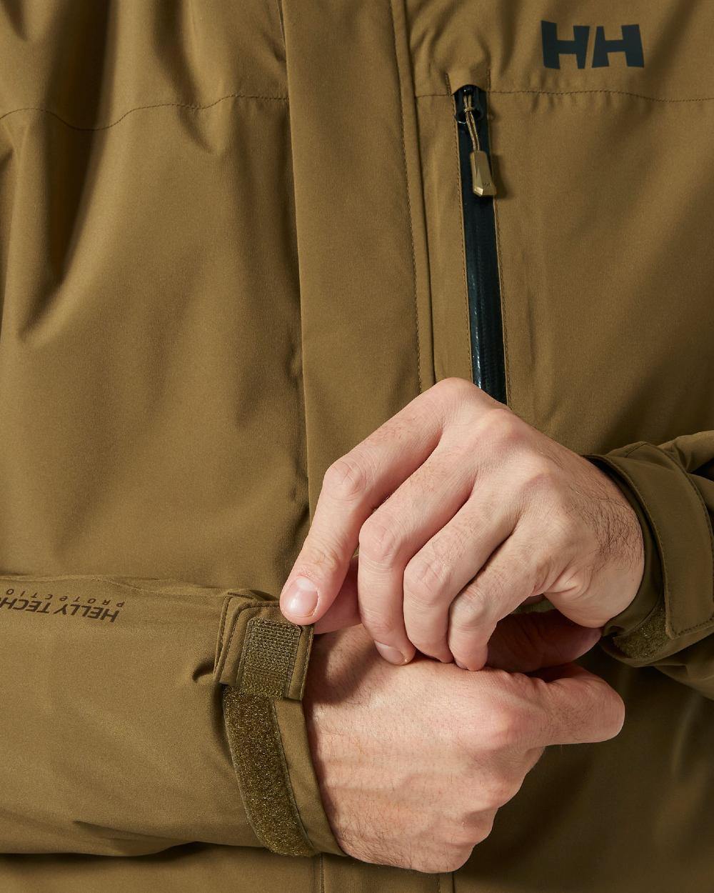 Sepia Coloured Helly Hansen Mens Crewser Jacket on white background 