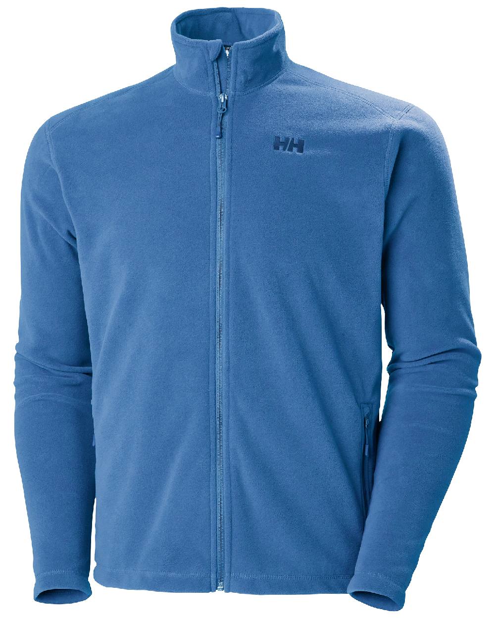 Azurite coloured Helly Hansen Mens Daybreaker Fleece Jacket on white background 