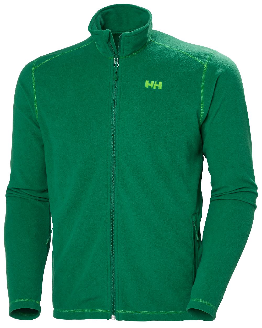 Malachite coloured Helly Hansen Mens Daybreaker Fleece Jacket on white background 