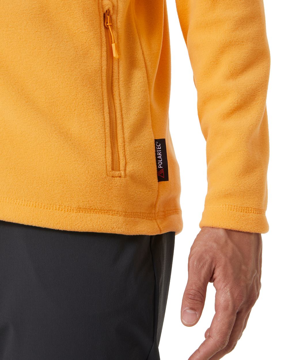 Mead coloured Helly Hansen Mens Daybreaker Fleece Jacket on white background 