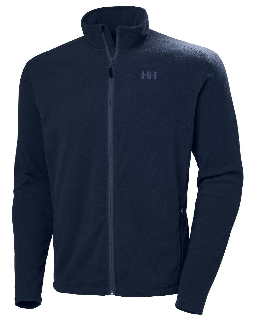 Navy coloured Helly Hansen Mens Daybreaker Fleece Jacket on white background 