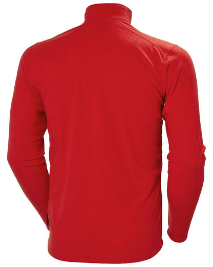 Red coloured Helly Hansen Mens Daybreaker Fleece Jacket on white background 