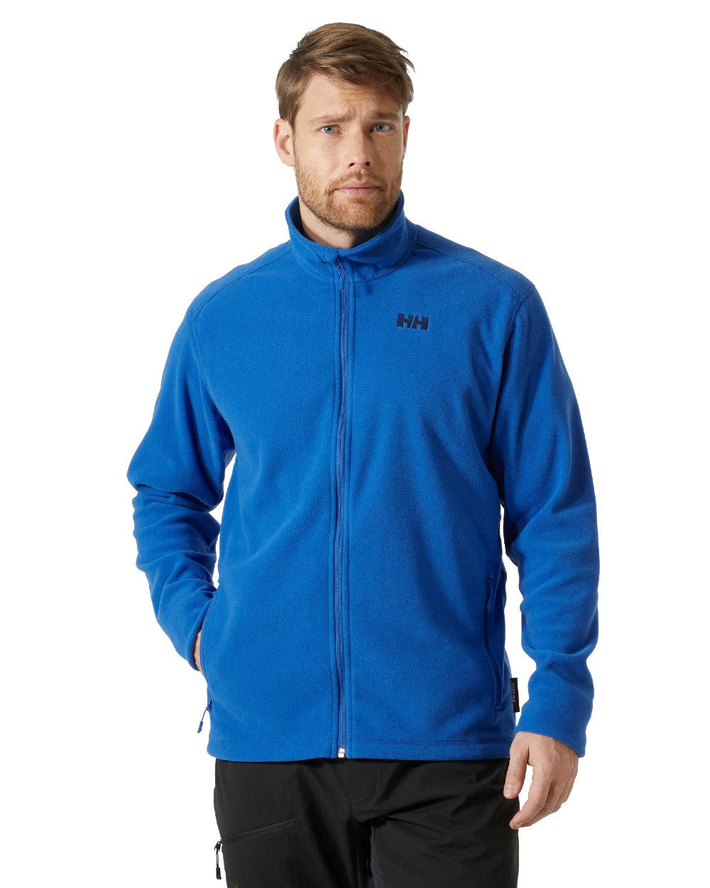 Cobalt 2.0 coloured Helly Hansen Mens Daybreaker Fleece Jacket on white background 