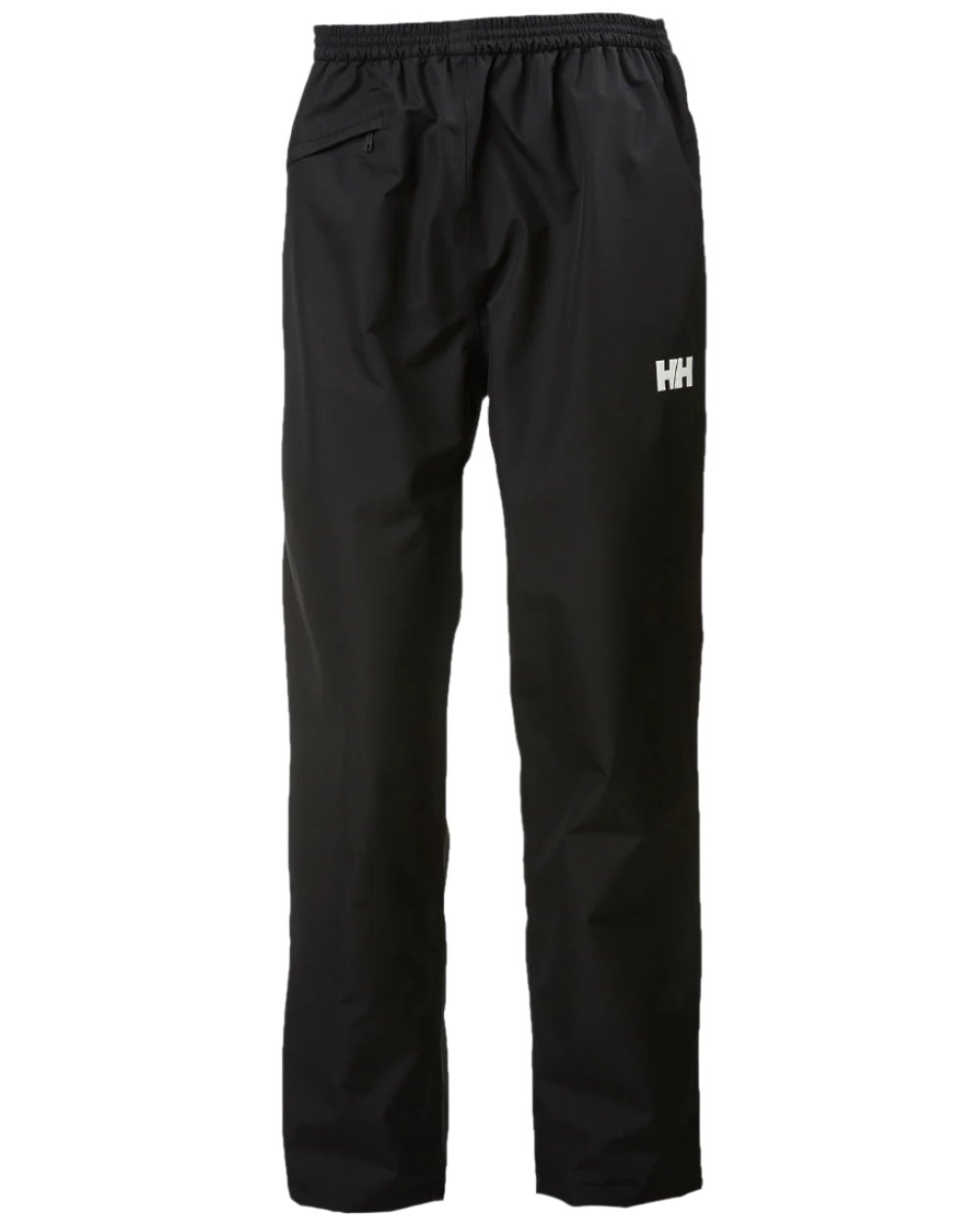 Black Coloured Helly Hansen Mens Dubliner Waterproof Pants on white background 