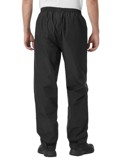 Black Coloured Helly Hansen Mens Dubliner Waterproof Pants on white background 