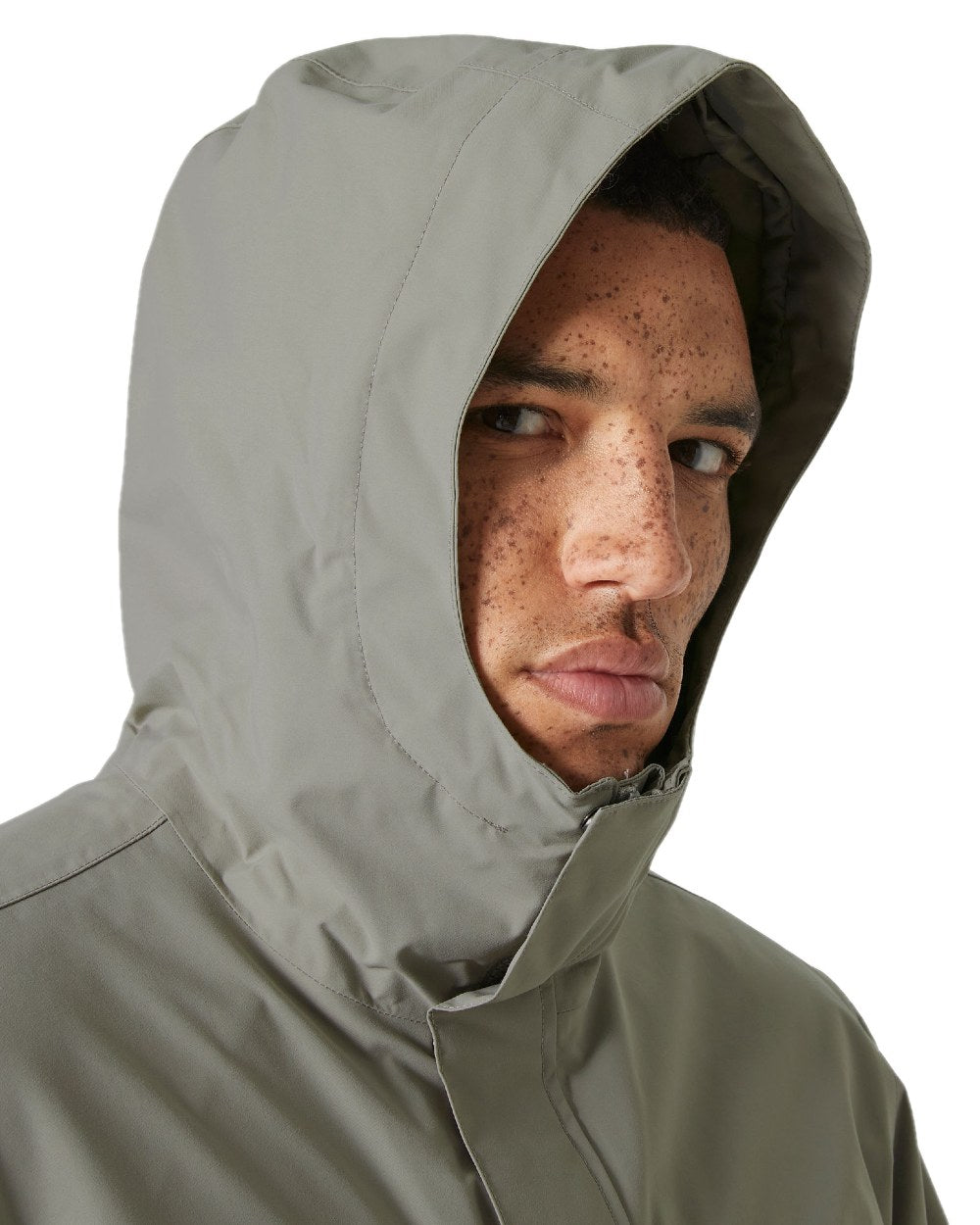 Terrazzo coloured Helly Hansen Mens Escape Rain Jacket on white background 
