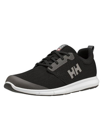 Black-White Coloured Helly Hansen Mens Feathering Shoes on white background 
