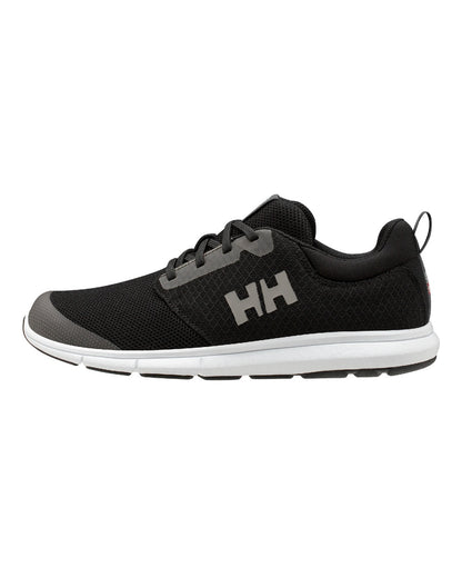 Black-White Coloured Helly Hansen Mens Feathering Shoes on white background 