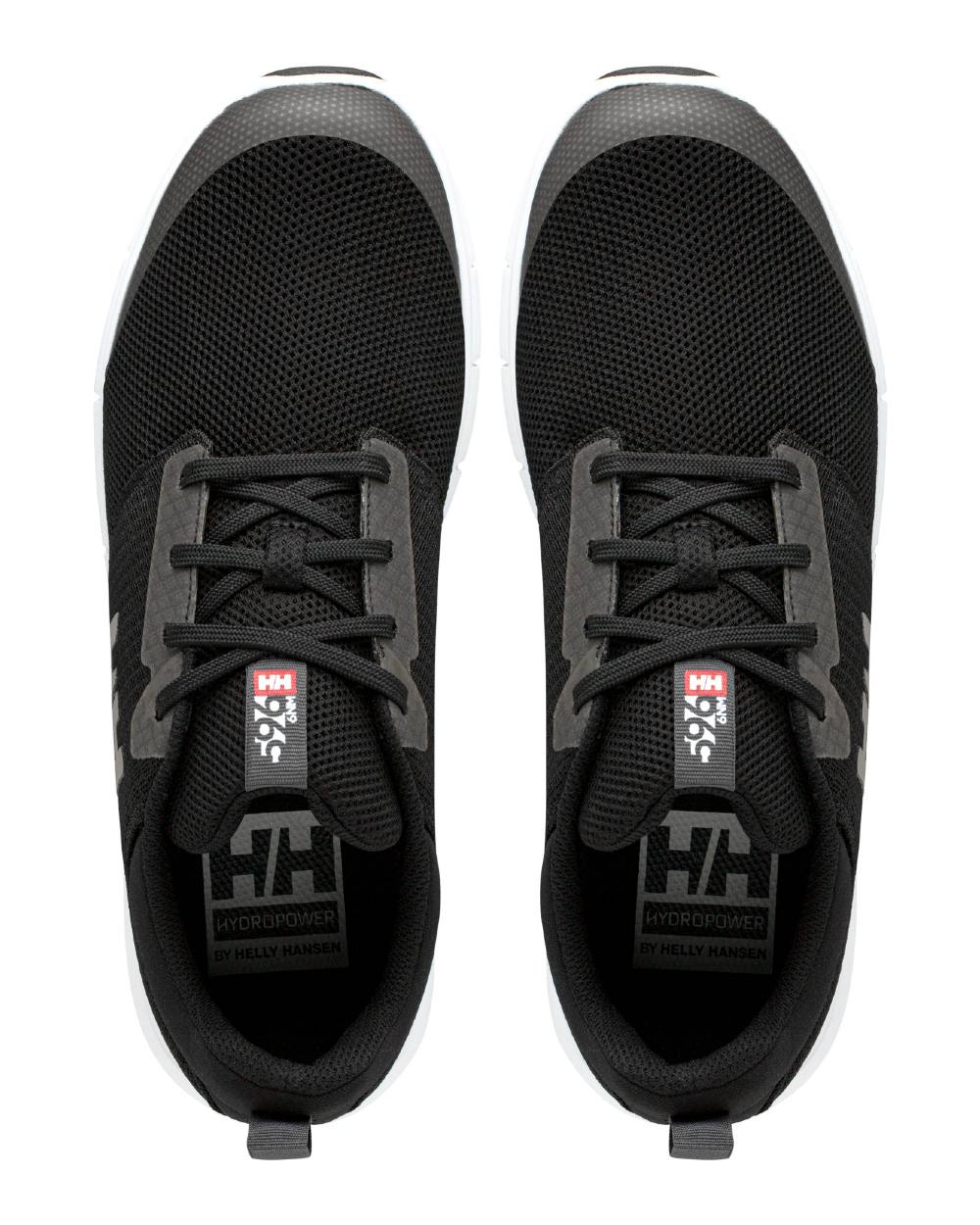 Black-White Coloured Helly Hansen Mens Feathering Shoes on white background 
