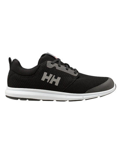 Black-White Coloured Helly Hansen Mens Feathering Shoes on white background 