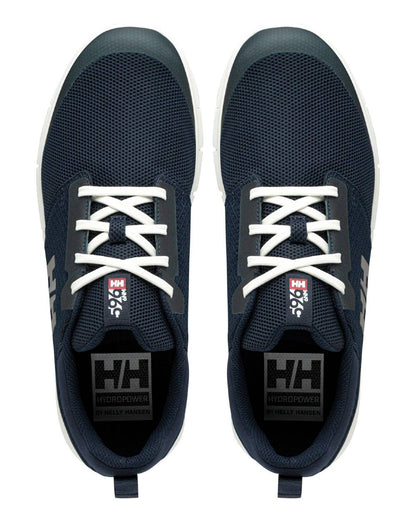 Navy Off White Coloured Helly Hansen Mens Feathering Shoes on white background 