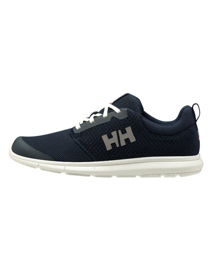 Navy Off White Coloured Helly Hansen Mens Feathering Shoes on white background 