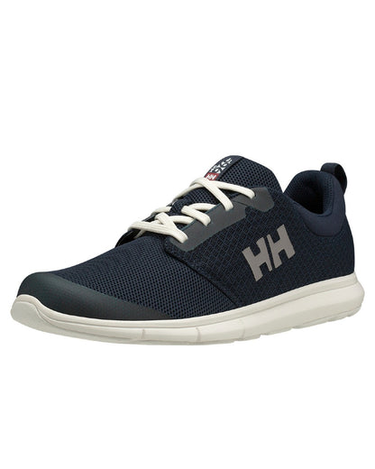 Navy Off White Coloured Helly Hansen Mens Feathering Shoes on white background 
