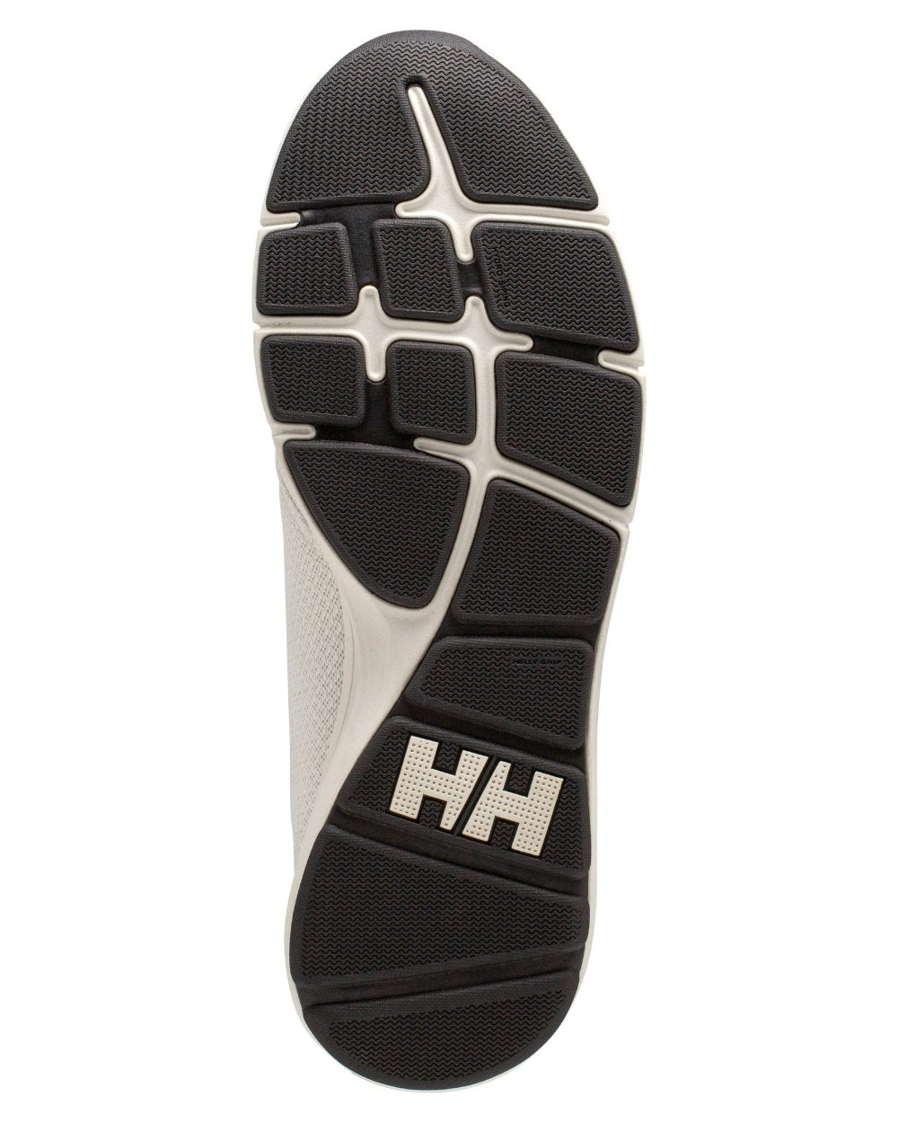Off White Black Coloured Helly Hansen Mens Feathering Shoes on white background 
