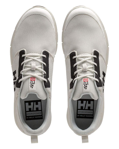 Off White Black Coloured Helly Hansen Mens Feathering Shoes on white background 