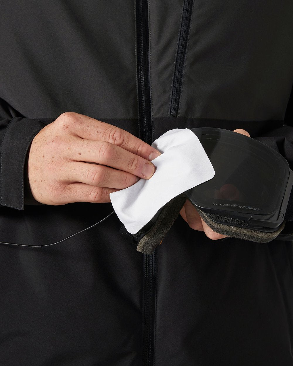Black Coloured Helly Hansen Mens Gravity Jacket on white background 