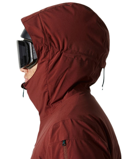 Mars Red Coloured Helly Hansen Mens Gravity Jacket on white background 