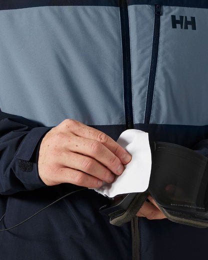 Navy Coloured Helly Hansen Mens Gravity Jacket on white background 