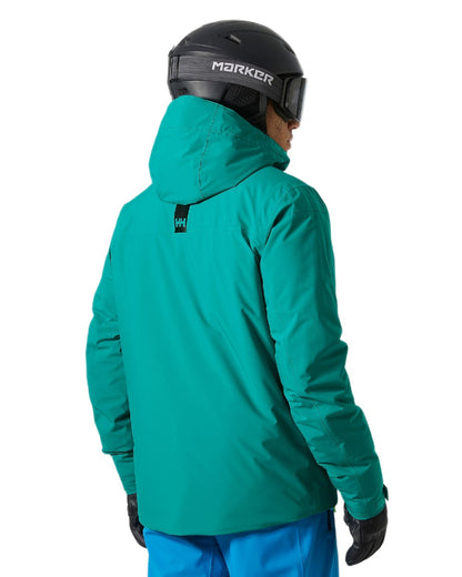 Signal Green Coloured Helly Hansen Mens Gravity Jacket on white background 