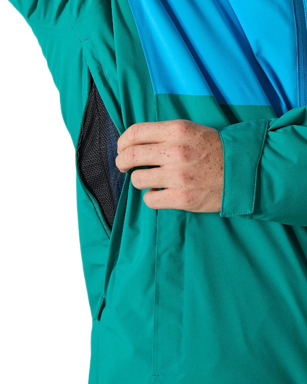 Signal Green Coloured Helly Hansen Mens Gravity Jacket on white background 